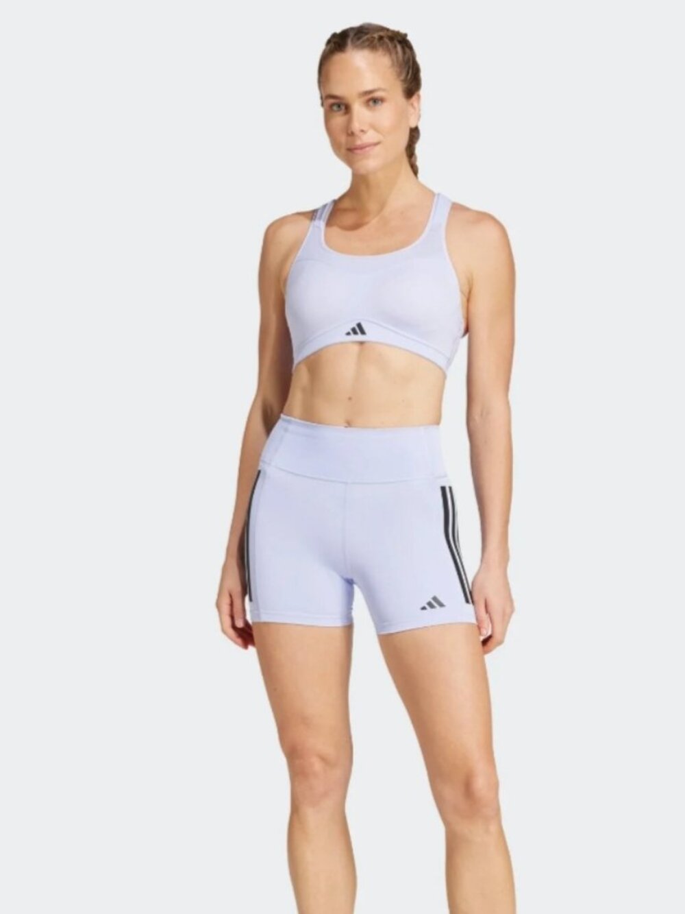 Adidas Women's Optime 1/4 Shorts Leggings in Violet Tone size XS NWT